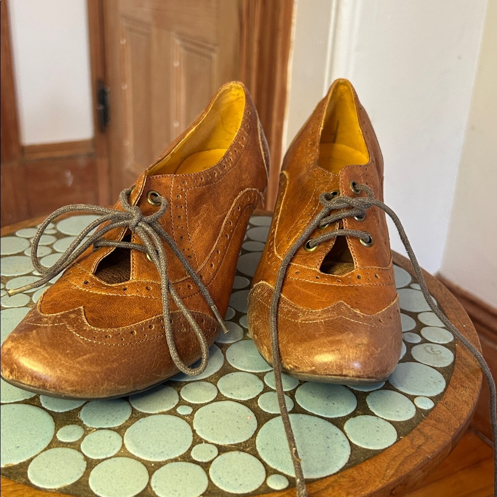 Brown Genuine Leather Oxford Shoes